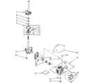 Kenmore 11081862720 brake, clutch, gearcase, motor and pump diagram