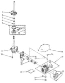 Brake, clutch, gearcase, motor and pump