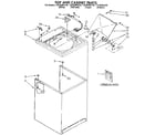 Kenmore 11082984330 top and cabinet diagram