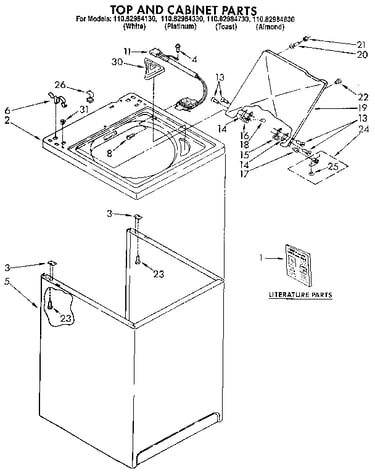 Top and cabinet