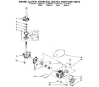 Kenmore 11082984330 brake, clutch, gearcase, motor and pump diagram