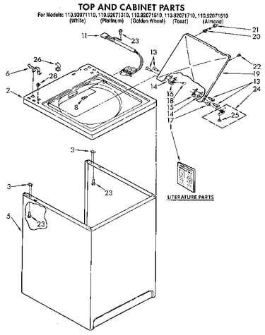 Top and cabinet