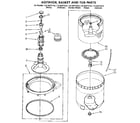 Kenmore 11092071110 agitator, basket and tub diagram