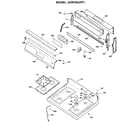 GE JGBP35GEP1 control panel and cooktop diagram
