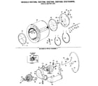 GE DDE7206 drum/heater/blower and drive diagram