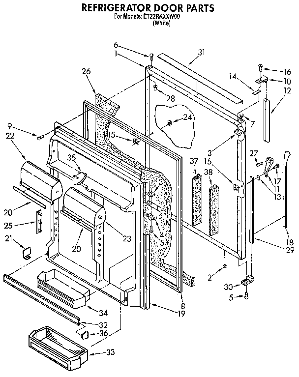 Refrigerator door