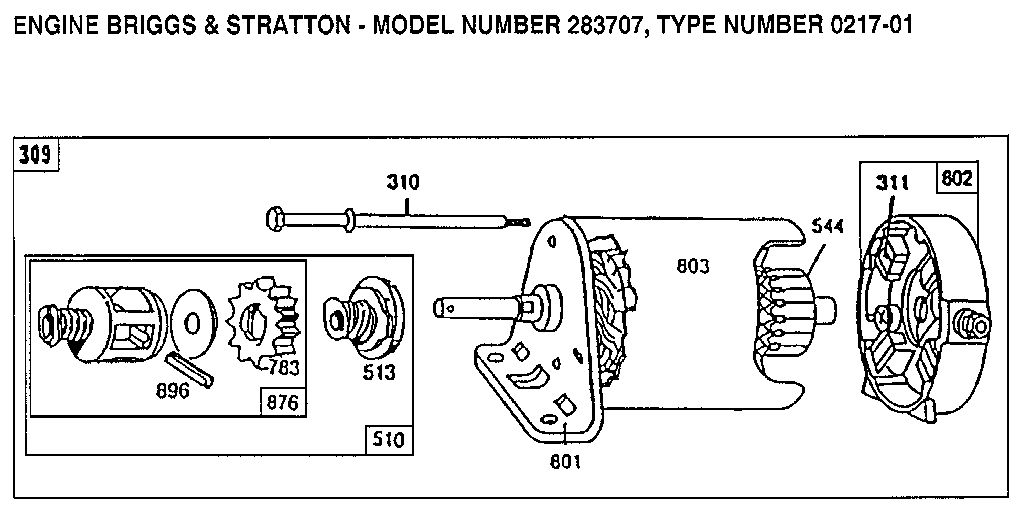 Motor and drive assembly