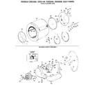 GE DDE5806 drum/heater/blower and drive diagram