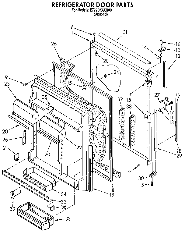 Refrigerator door