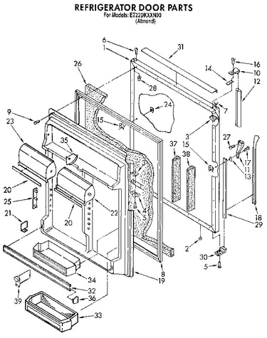 Refrigerator door