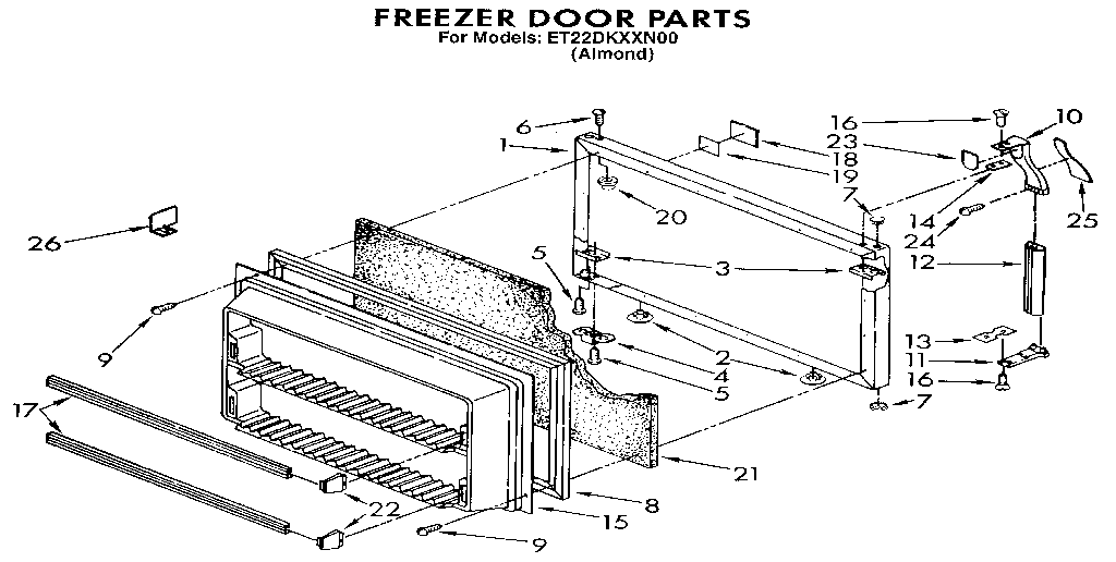 Freezer door