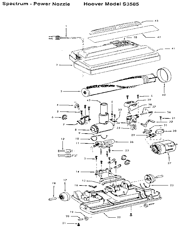 Nozzle and motor assembly