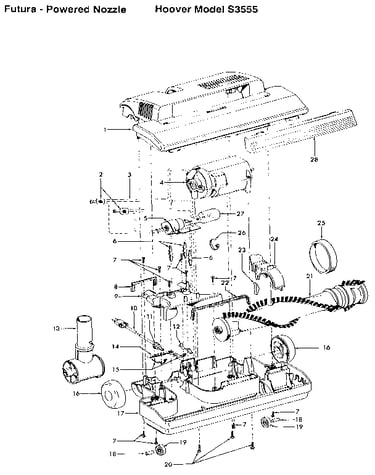 Nozzle and motor assembly