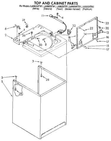 Top and cabinet