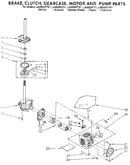Brake, clutch, gearcase, motor and pump