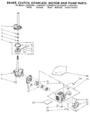 Brake, clutch, gearcase, motor and pump