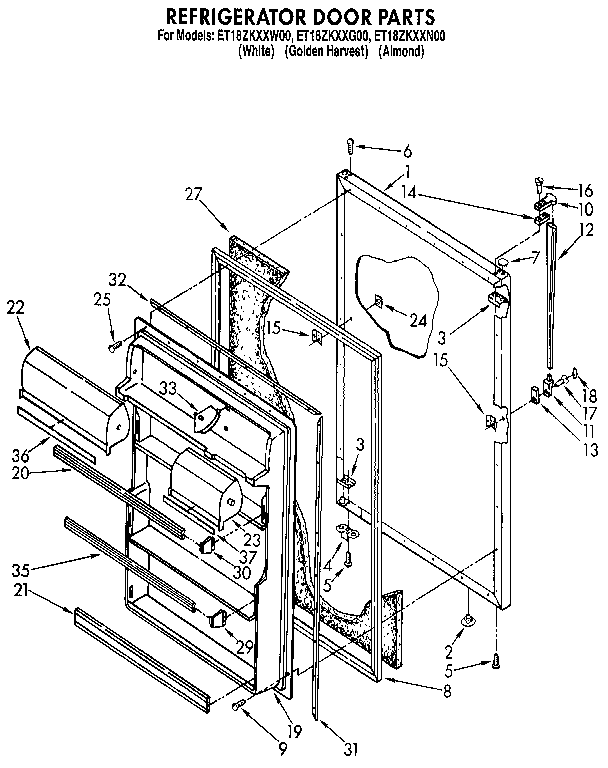 Refrigerator door