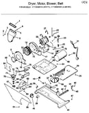 Dryer, motor, blower, belt