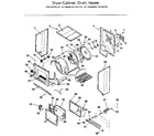 Kenmore 41799980840 dryer-cabinet, drum, heater diagram