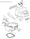 Engine cover and support plate