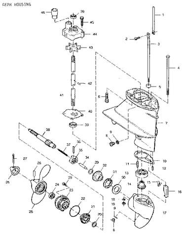 Gear housing