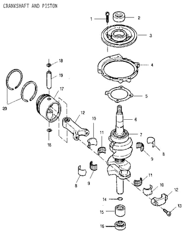 Crankshaft and piston