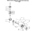 Kenmore 11092060120 brake, clutch, gearcase, motor and pump diagram