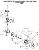 Brake, clutch, gearcase, motor and pump