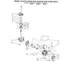 Kenmore 11092093520 brake/gearcase,and motor diagram
