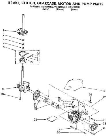 Brake/gearcase,and motor