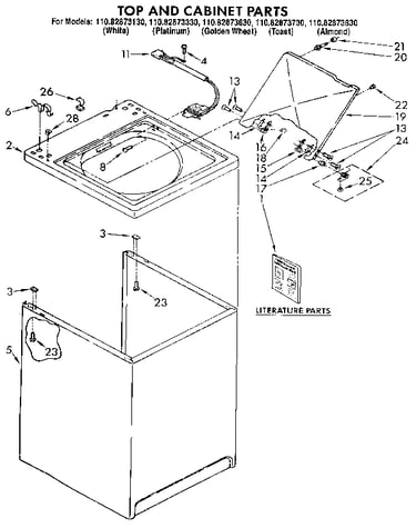 Top and cabinet