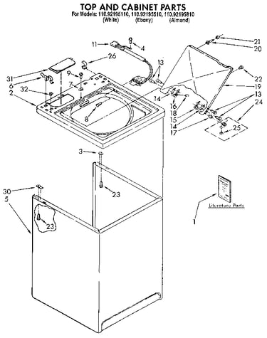 Top and cabinet