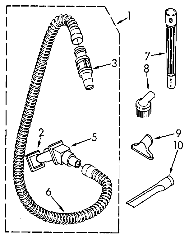 Hose and attachment