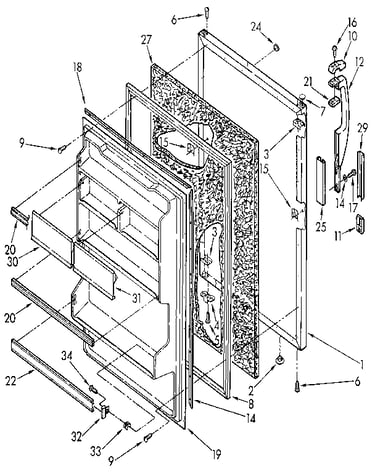 Refrigerator door