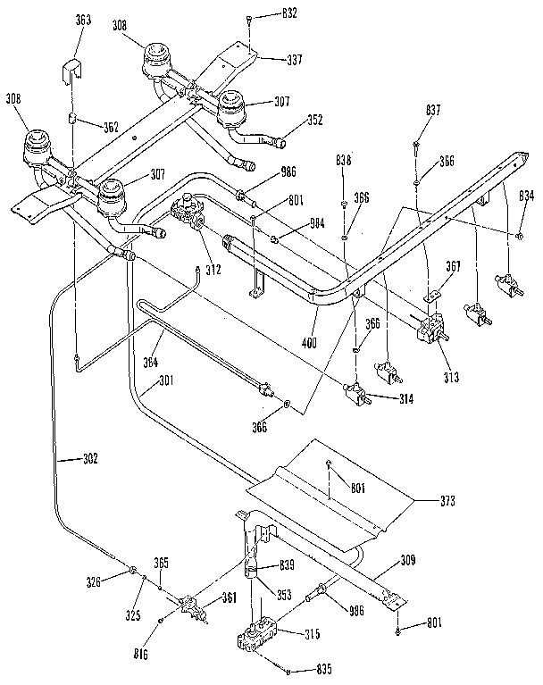 Burner section