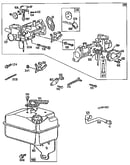 Carburetor and fuel tank assembly