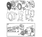 Briggs & Stratton 422437-1278-01 starting motor and flywheel assembly diagram