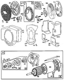 Starting motor and flywheel assembly