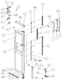 Freezer door, hinge, and trim parts