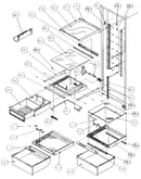 Refrigerator shelving and drawers