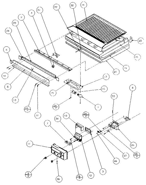 Comparment separator/divider block