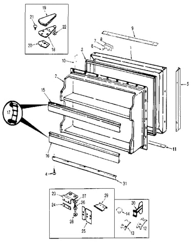 Freezer door