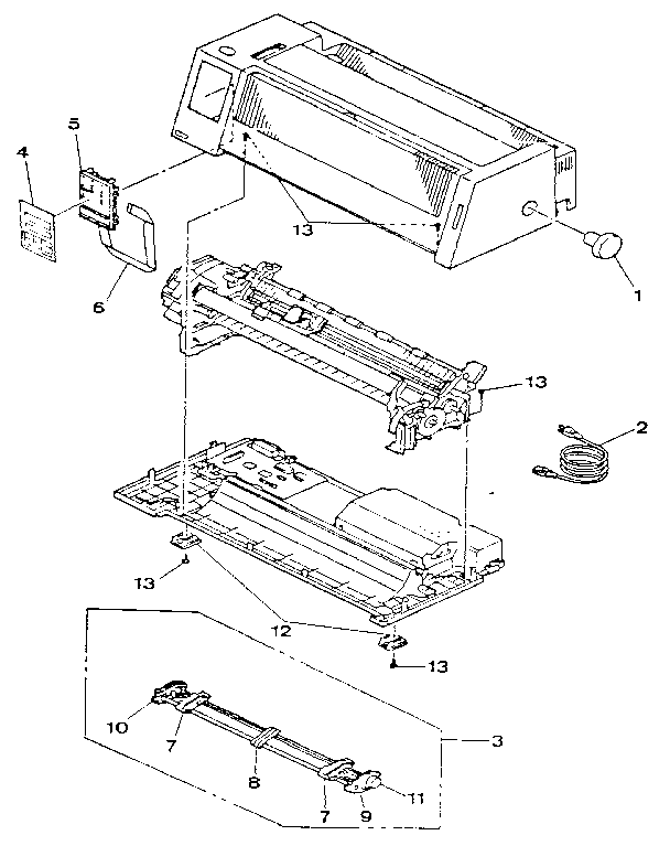Figure 8-6. 2381 printer assembly 1