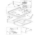 Whirlpool RF365PXXN2 cooktop parts diagram