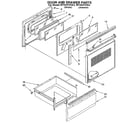Whirlpool RF395PXXW2 door and drawer diagram