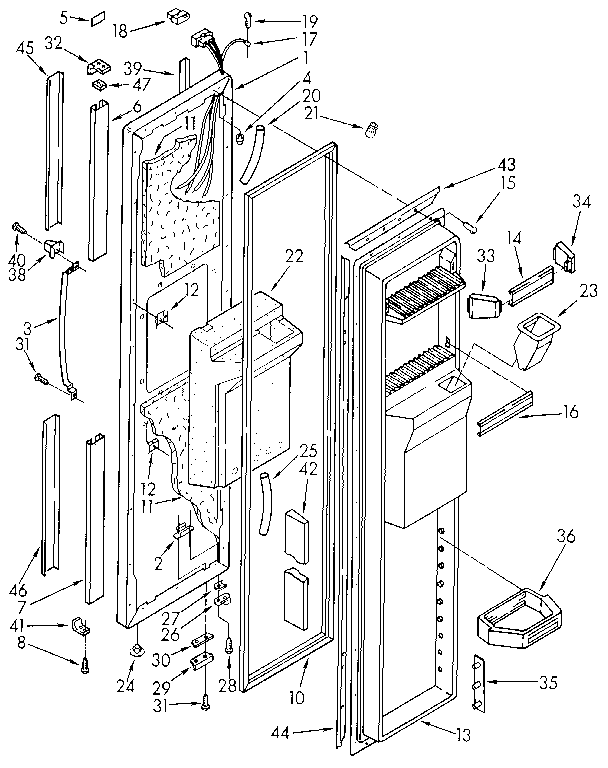 Freezer door