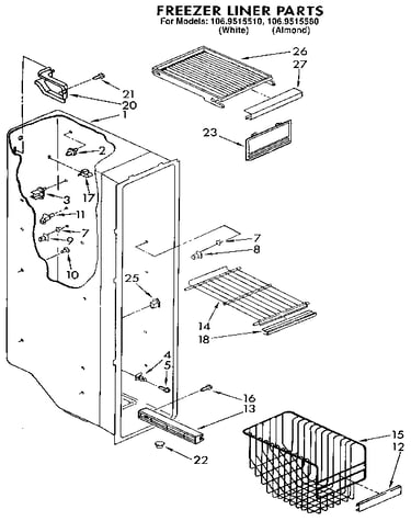 Freezer liner