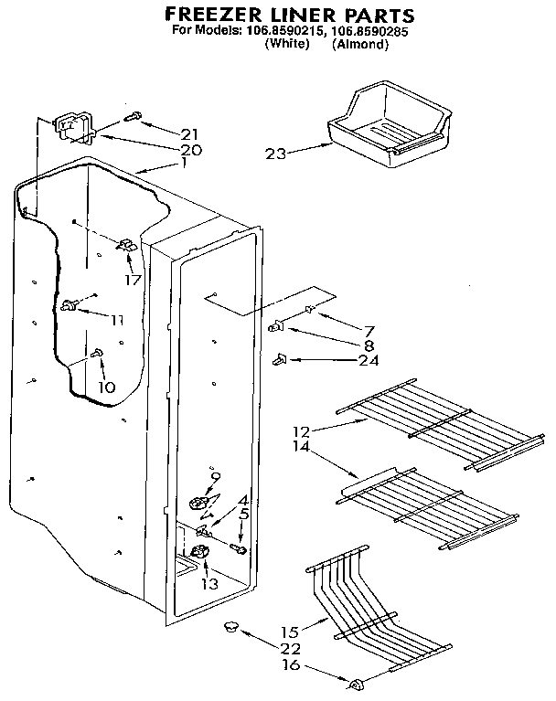 Freezer liner