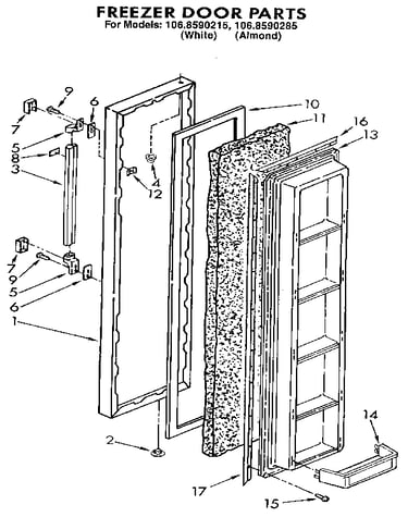 Freezer door