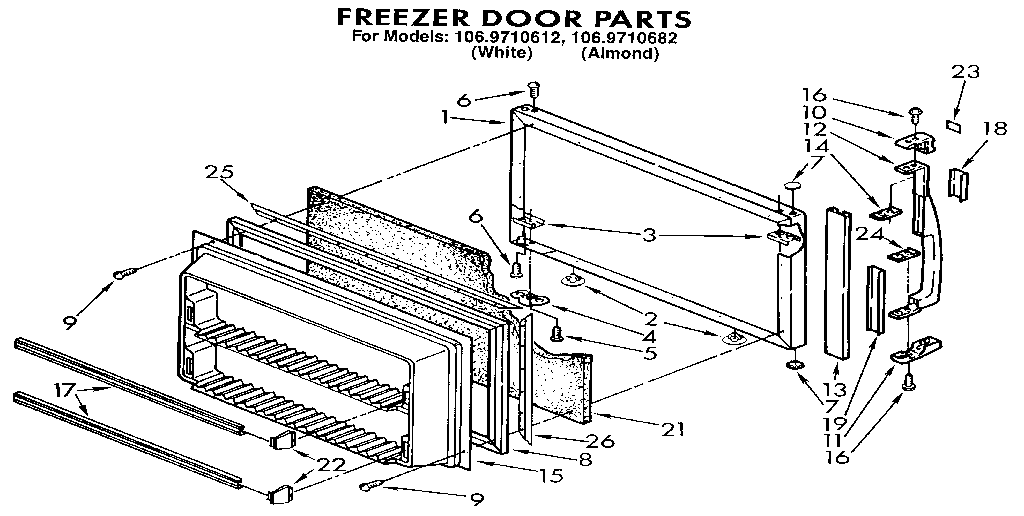 Freezer door